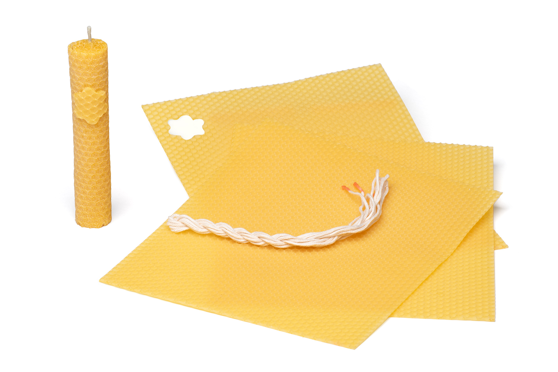 Wabenplatten zum Kerzen machen mit Docht