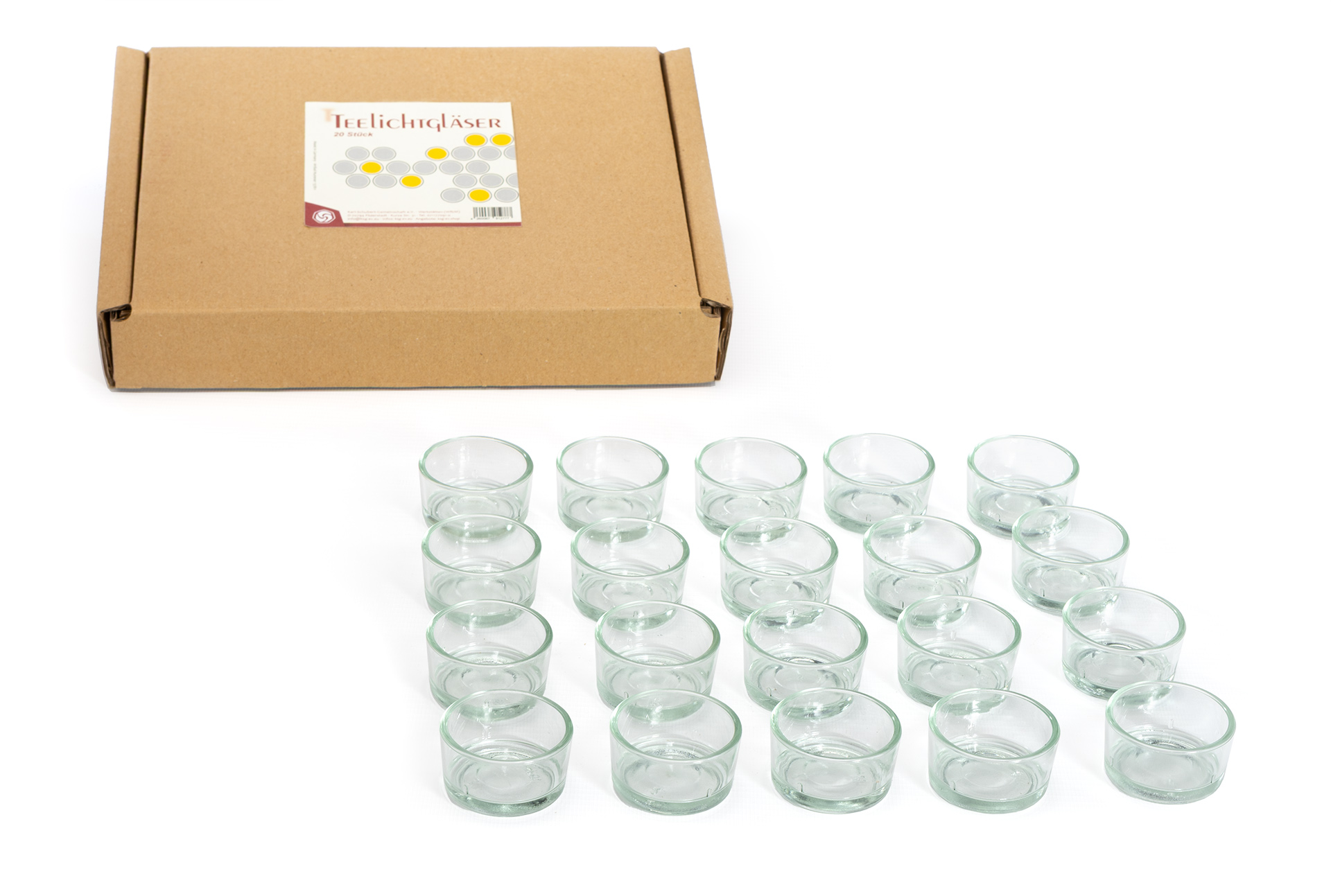 Teelichtgaeser set 20 stueck